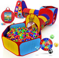 5pc Kids' Play Tents & Tunnels - Ball Pit for Toddlers, Basketball Hoop, Crawling Tubes, Pop-Up Playhouses, Baby
