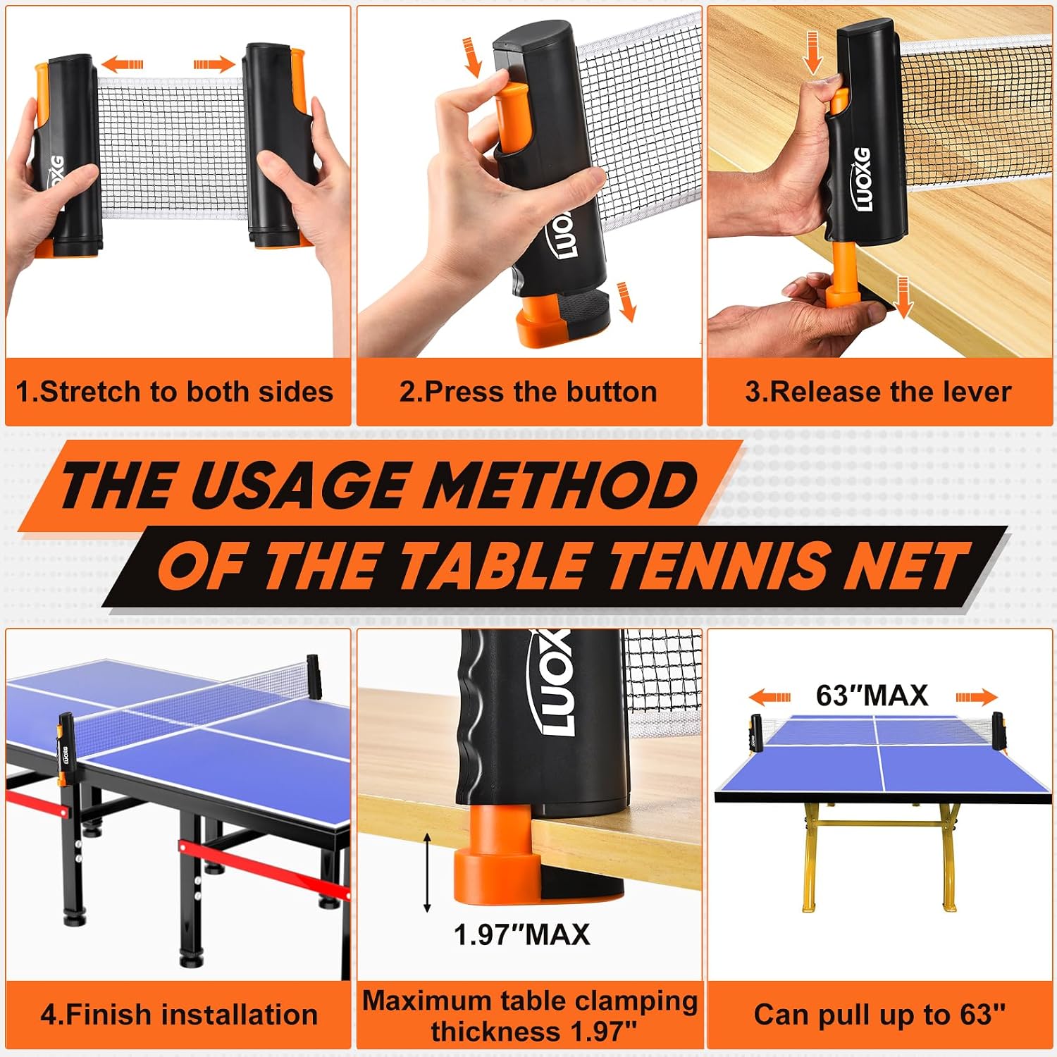 4‑Player Ping Pong Paddles Set with Retractable Net and 12 Balls | Table Tennis Paddles Set of 4, Retractable Ping