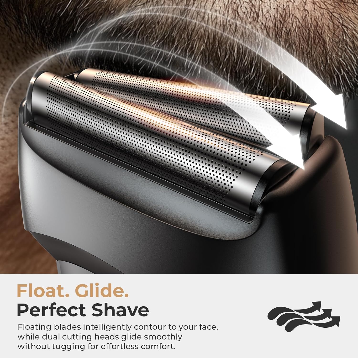 Foil Shaver for Men: Rechargeable Electric Razor Cordless - Waterproof Wet & Dry Electric Shaver with Precision