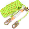 Rope Harness Safety Lanyard 50FT Fall Protection Vertical Roofing Rope | 50FT Anti-fall Safety Rope with Grab Snap