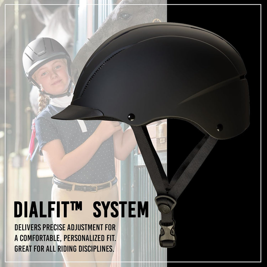 Spirit Duratec Full Coverage Horse Riding Helmet, Adjustable Fit