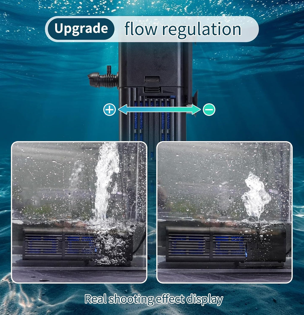 Aquarium Filter for Fish Tank, 4-in-1, Medium fit 20-75gal