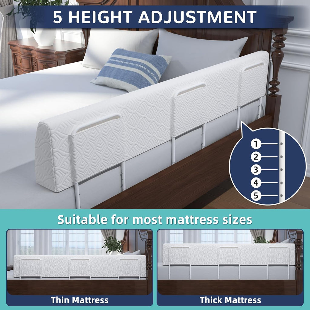 Bed Bumper for Toddlers, Foam Bed Rail for Toddlers, Toddler Bed Rail Bumper, Soft Safety Bed Guard Rail for Kids