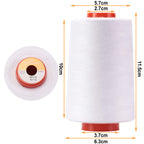 4 Large Cones All Purpose Polyester Thread -White