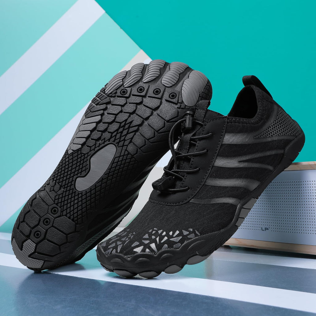 Barefoot Shoes Women Quick-Dry Hiking Footwear with Wide Toe Box, Non-Slip Barefoot Shoes Unisex Rubber Sole & Mesh