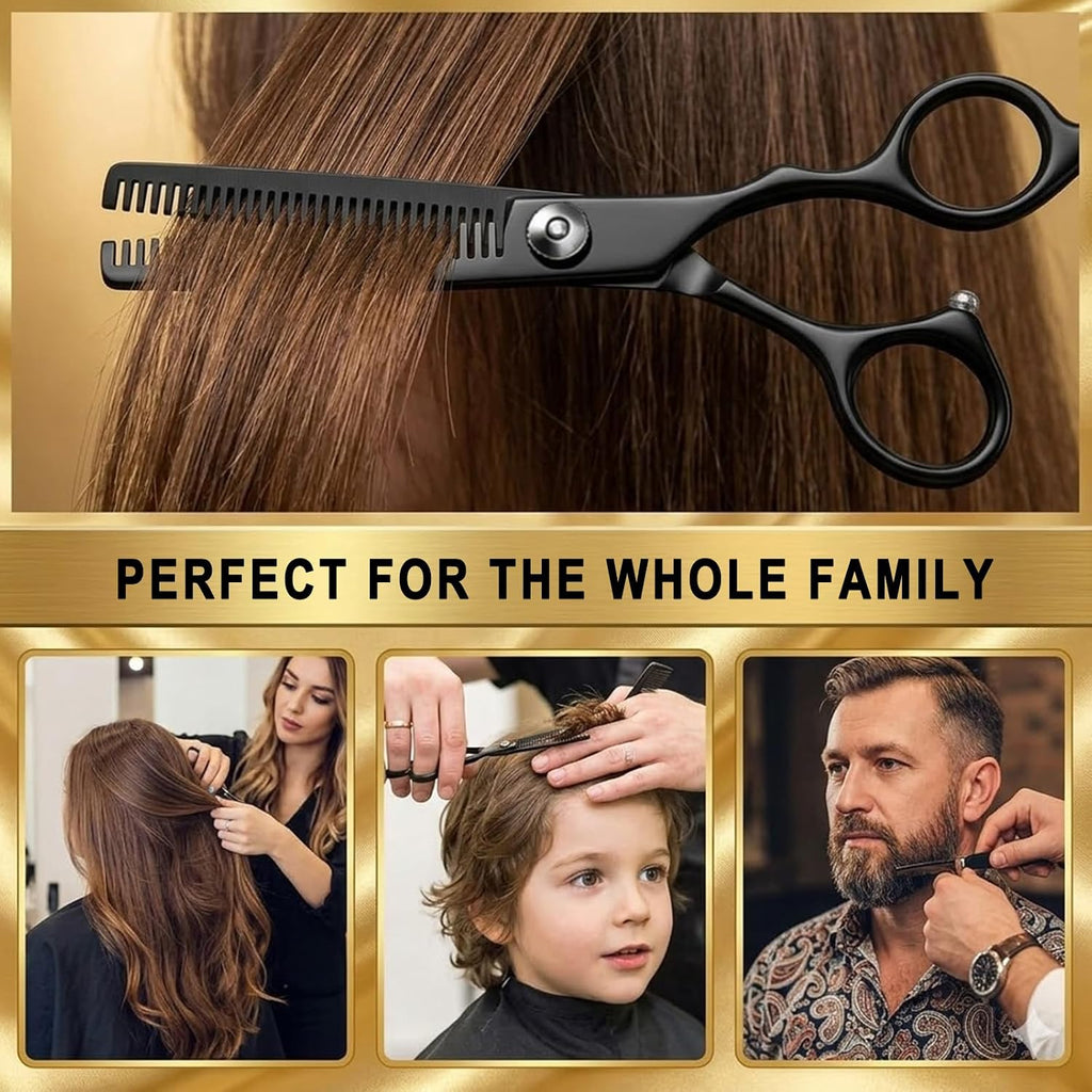 Hair Cutting Scissors & Shears Kit - 20-Piece Professional Hairdressing Tools Set for Barber Salon Home Thinning