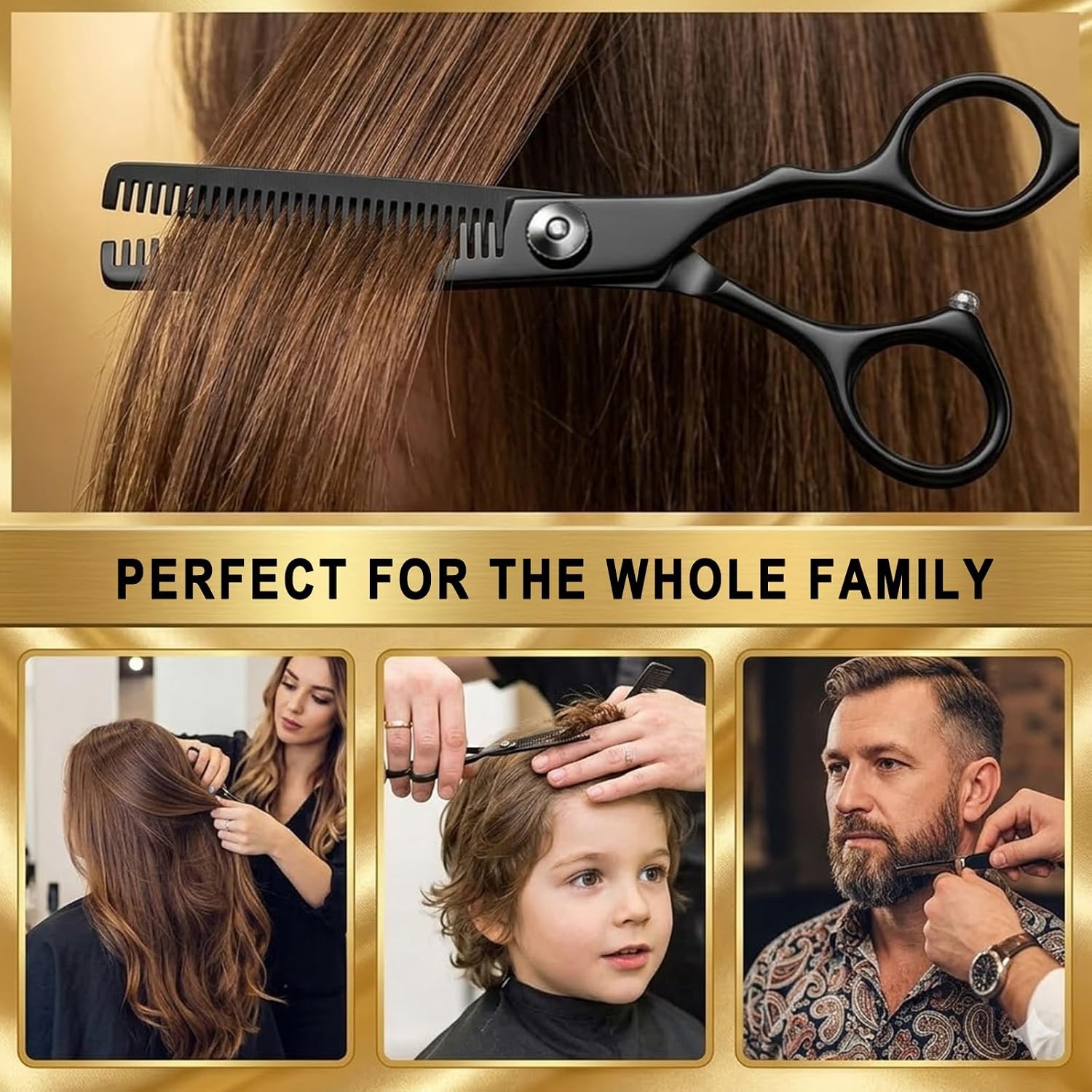 Hair Cutting Scissors & Shears Kit - 20-Piece Professional Hairdressing Tools Set for Barber Salon Home Thinning