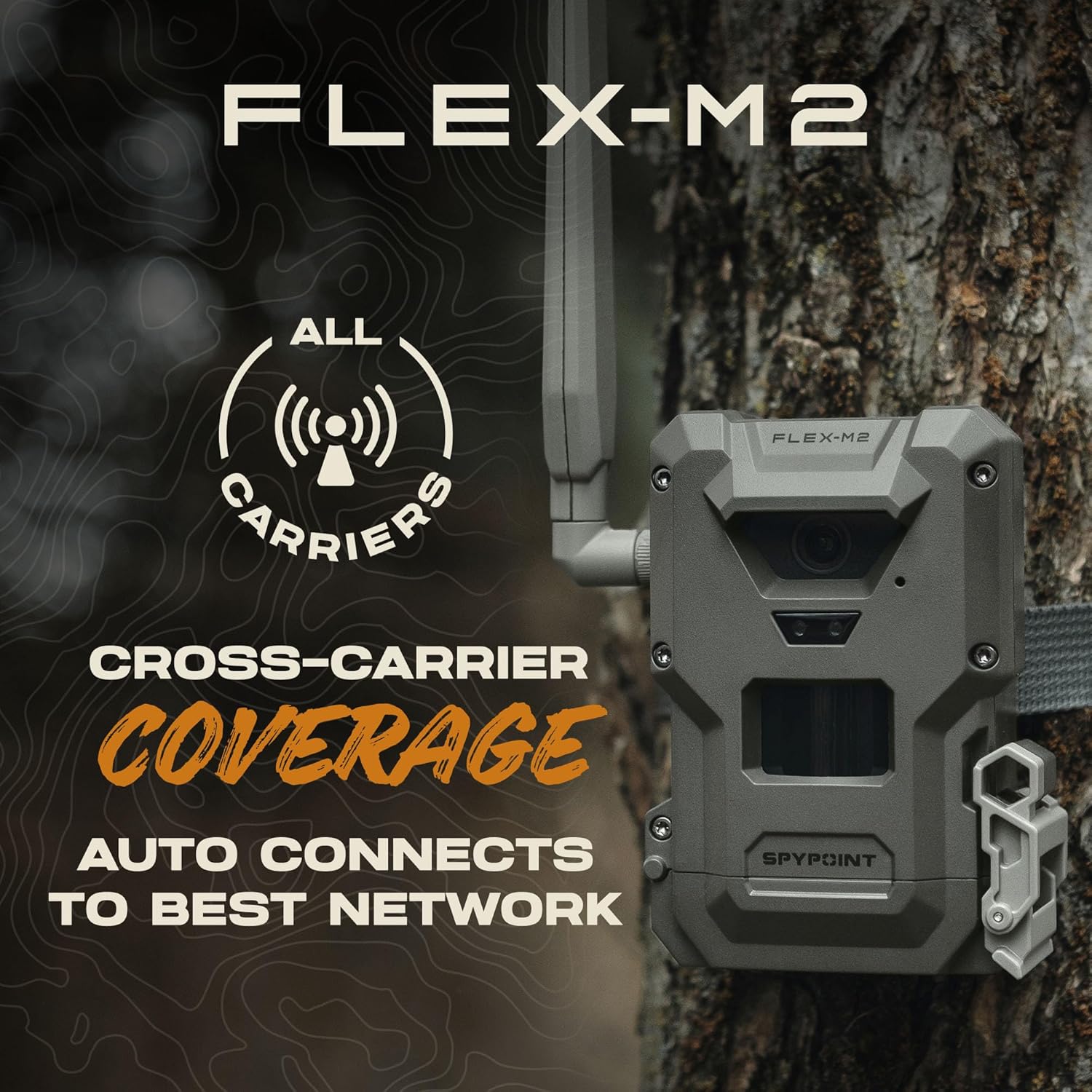 Flex-M2 Cellular Trail Camera | 1080p Videos + Sound, 32MP Photos, Latest Generation, Best Hunting Accessories, No
