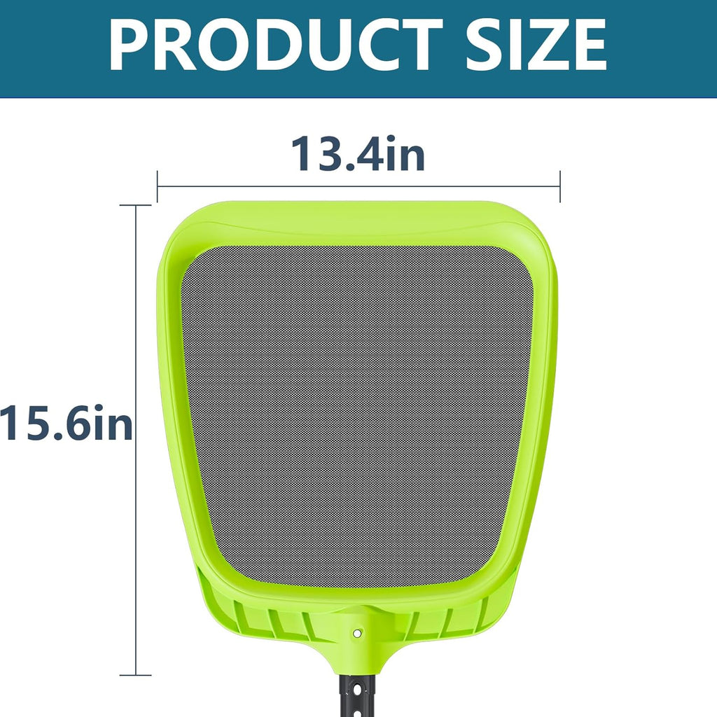 Pool Skimmer Net - Professional Heavy Duty Reinforced Frame Nylon Flat Leaf Rake Net,for Spa Pond Swimming Pool