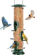 Bird Feeder for Outdoors Hanging, 13" 6 Ports, Clear Tube