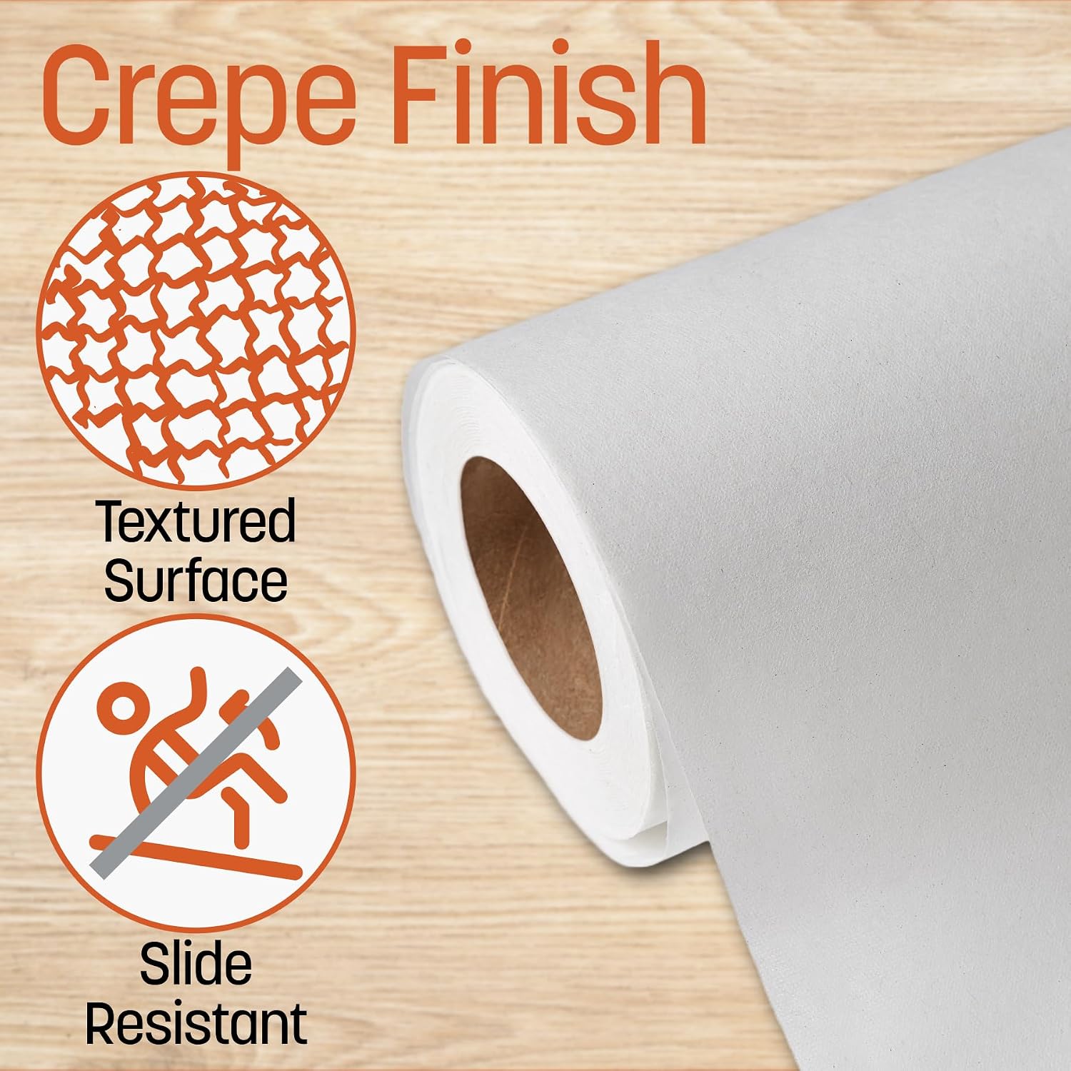 Deluxe Medical Exam Table Paper, Crepe Finish, 21" x 125', Case of 12 Rolls, Ideal for Doctor Offices, Crafts, Spas