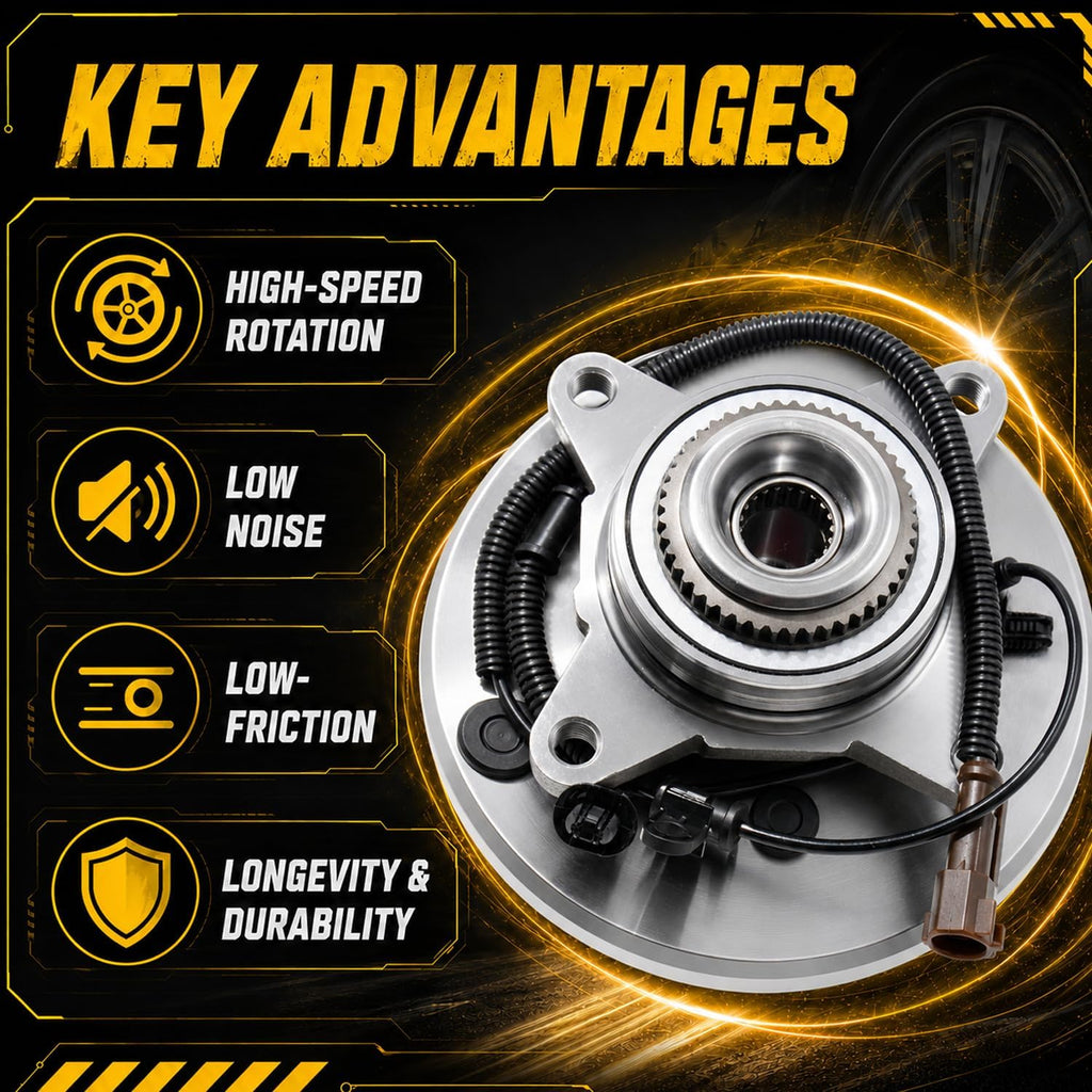 515177 4WD Front Wheel Bearing Hub Assembly Fits for 2018 2019 2020 Ford F-150 Heavy Duty Wheel Hub 6-Lug w/ABS, Replace 515177, 515188, 515176, HUB471, JL3Z1104P