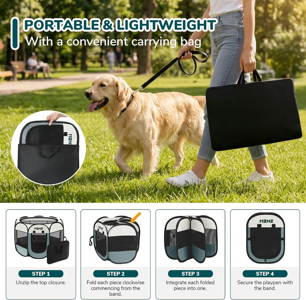Dog Cat Playpen, Portable Small Animal Playpen Crate Indoor for Dogs Cats Rabbits, Foldable Guinea Pigs Bunny Cage