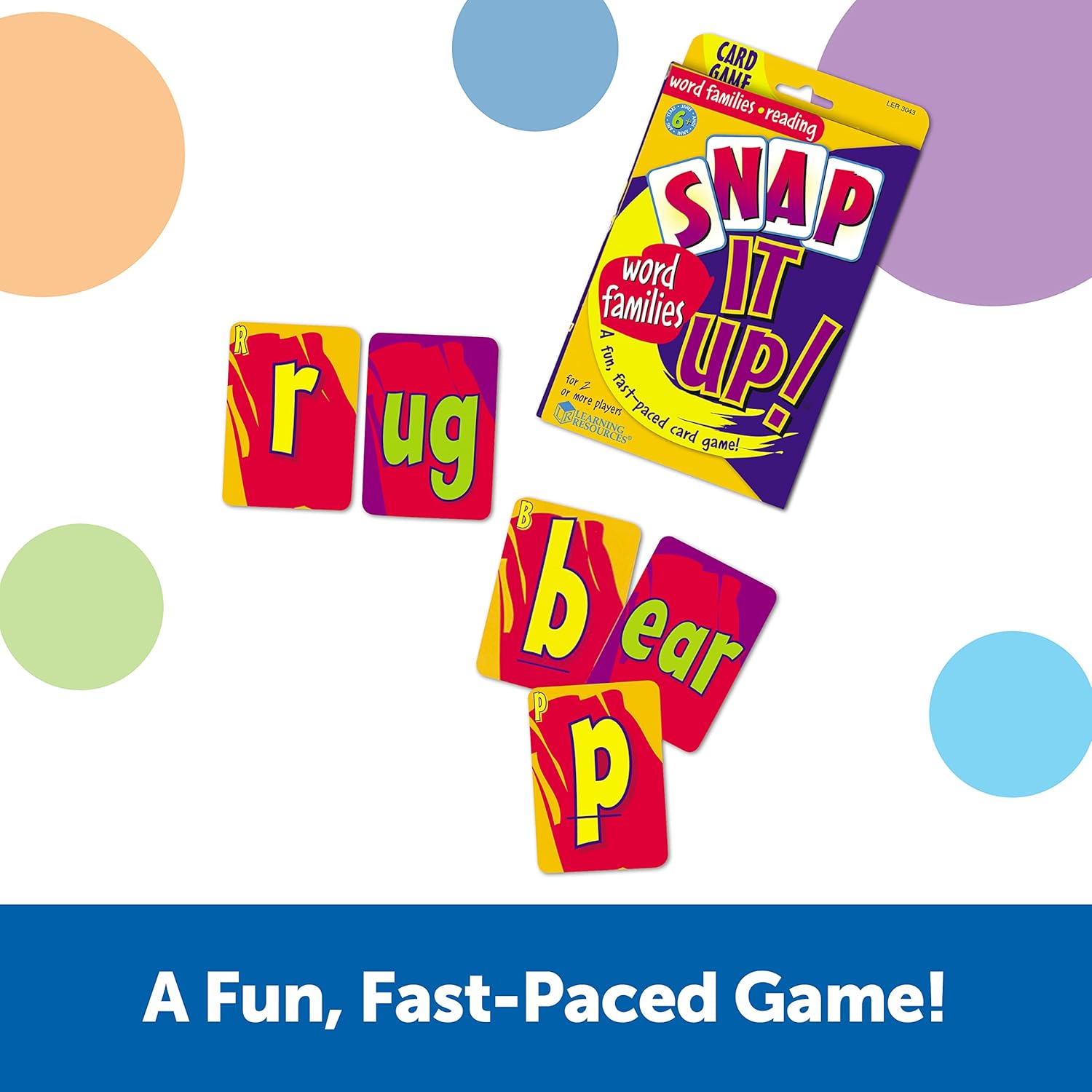 Snap It Up Phonics - Reading Card Game, Sight Words Flash Cards, Phonics Family Board, ABC Classroom Must Haves