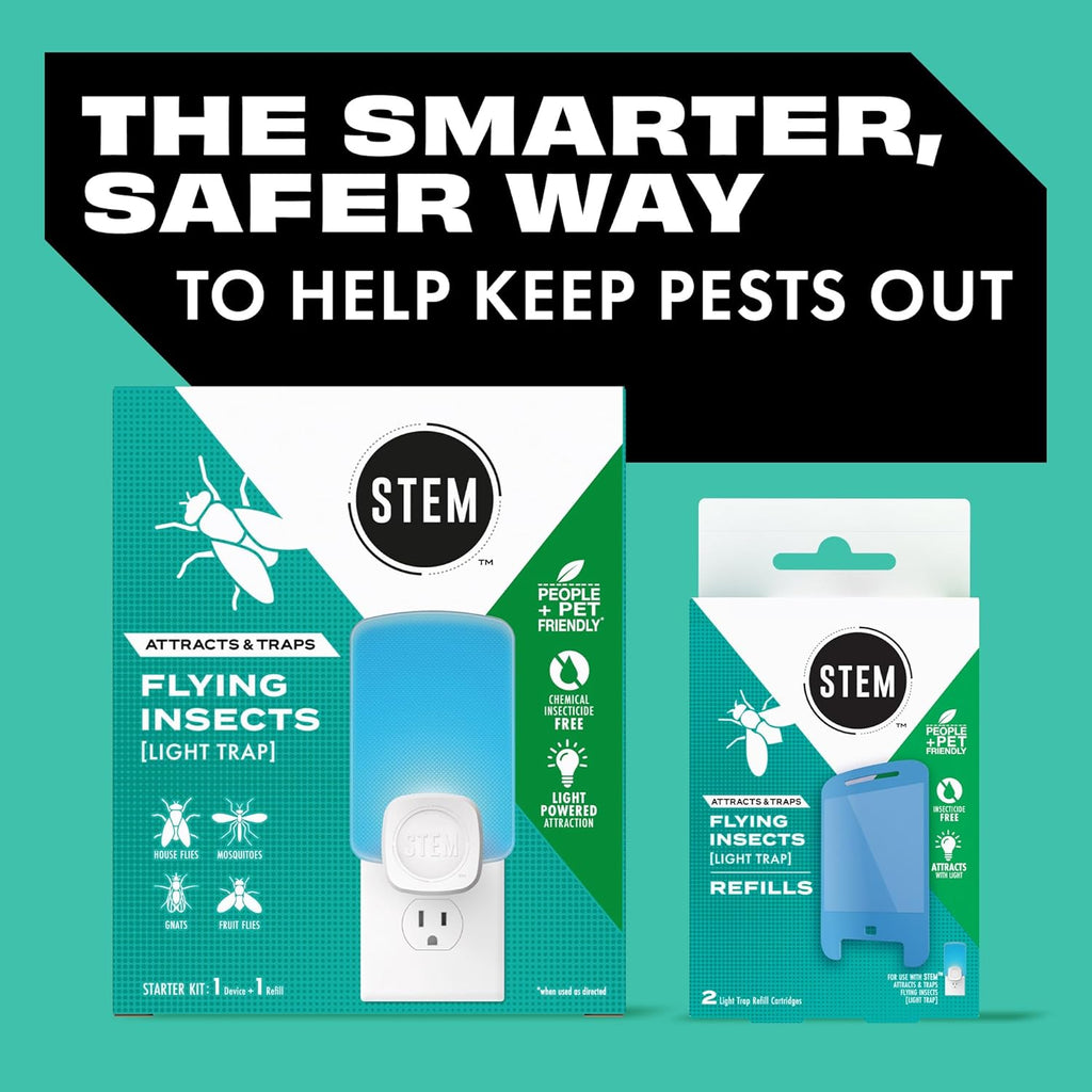 Insect Trap - Indoor Fruit Fly & Gnat Pest Control for House, Home and Kitchen, Attracts & Traps Flying Bugs, Soft