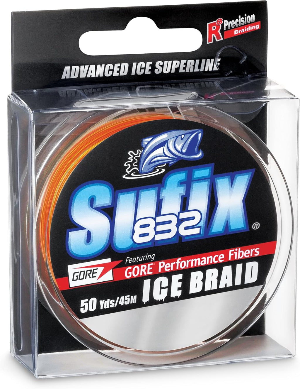 Advanced 832 Ice Braid Fishing Line, High-Strength, Low-Stretch Ice Fishing Braid for Extreme Cold Durability, 50