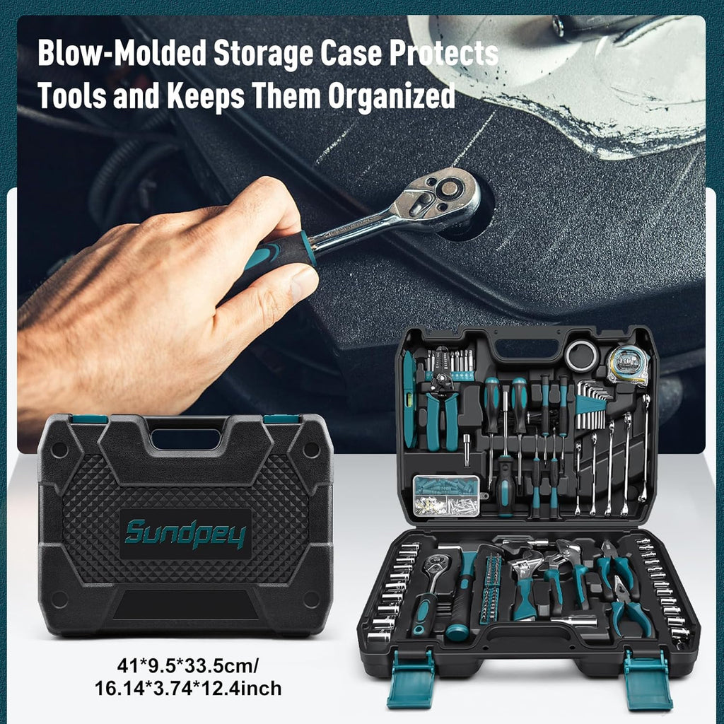 Home Tool Kit 281-PCs - Portable Complete Basic Repair General Hand Tool Sets for Men Women - Full Tool Set with