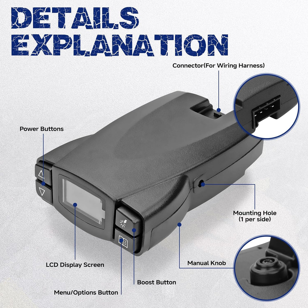 90195 Electric Proportional Trailer Brake Controller with LCD Display