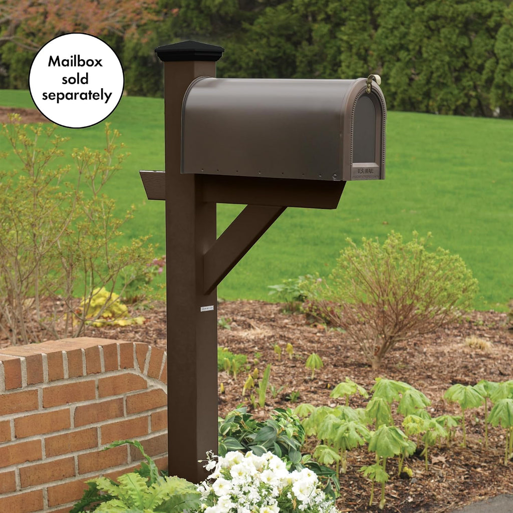 AD-MLBX1-ACE Hazelton Mailbox Post, Weathered Acorn