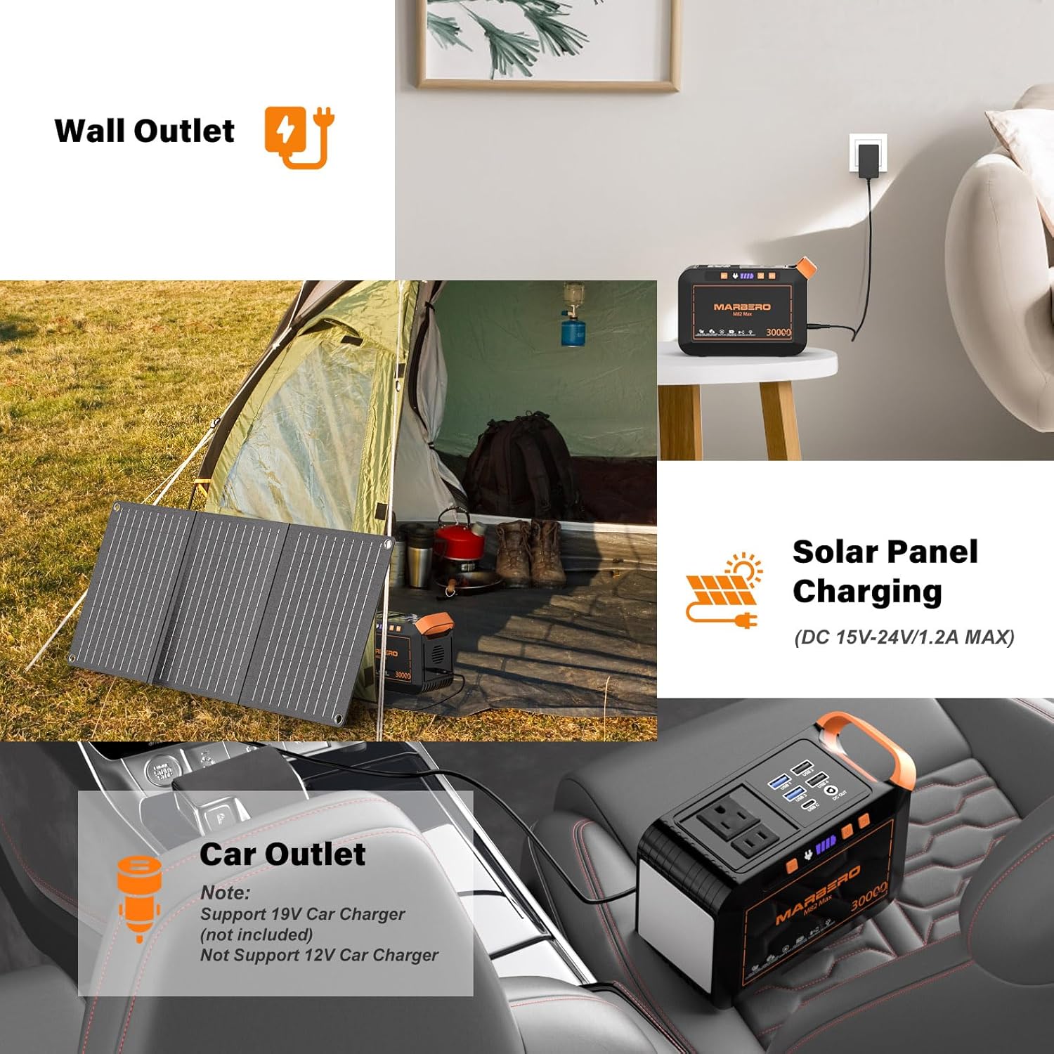 111Wh Solar Generator with Panels Included Solar Panel Kit 30W | Solar Powered Generator 120W Surge Portable Power