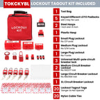 Lockout Tagout Kit Electrical Loto 58PCS OSHA Compliant Safety Kit