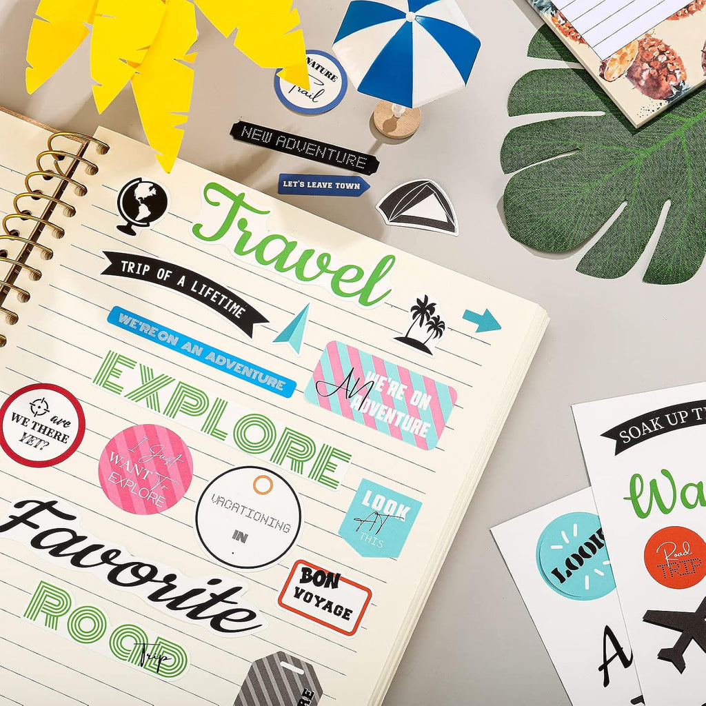 30 Sheet Scrapbooking Sticker Decals 500 Pieces Happy Family Friend Theme Waterproof Sticker Multi Style Vinyl