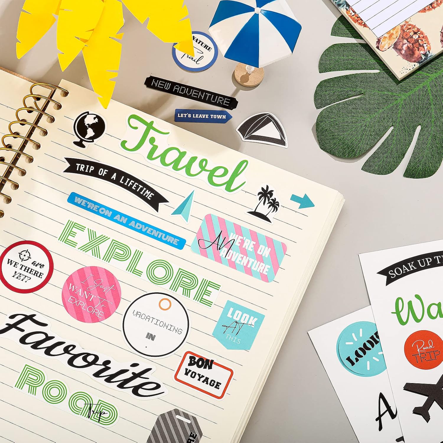 30 Sheet Scrapbooking Sticker Decals 500 Pieces Happy Family Friend Theme Waterproof Sticker Multi Style Vinyl