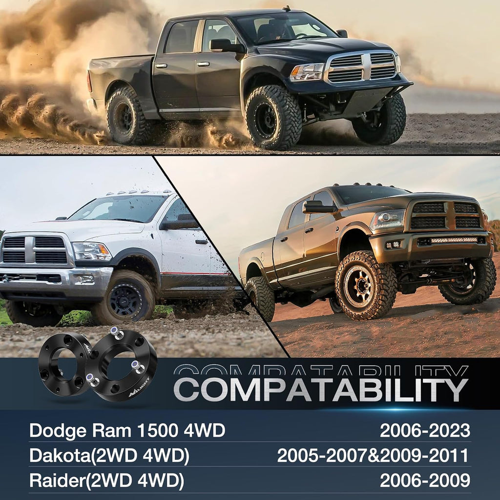 Nilight 2" Front Leveling Kit for Dodge Ram 1500 4WD 2006-2026