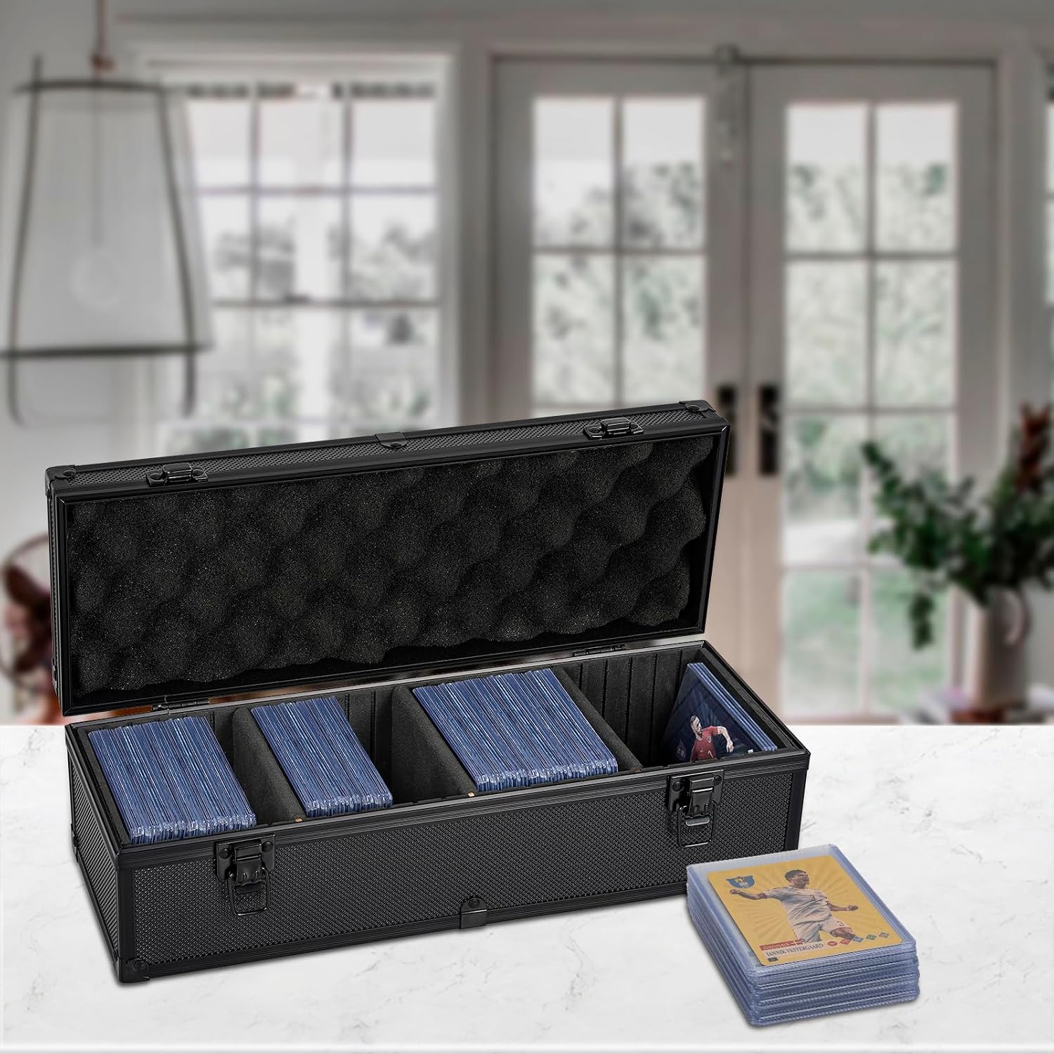 Toploader Storage Box for 3" x 4" 35pt Rigid Card, Magnetic Card Case | Portable Top Loader Card Case with 3