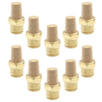 Coufce 10 Pack 1/4" Male Thread Pneumatic Brass Exhaust Muffler Filter