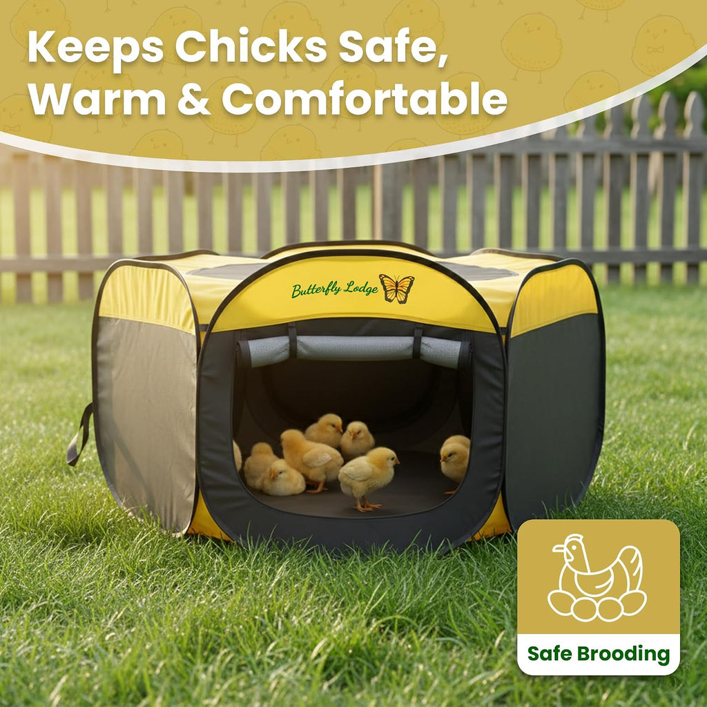 Chicken Brooder Box for Chicks, 6-in-1 Chick Starter Kit, 45" Large Chicken Brooder Pet Tent, Chick Coop for 10-15