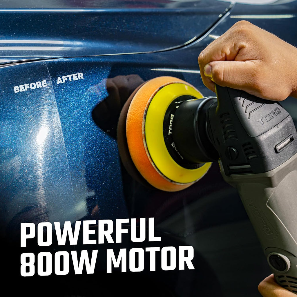 BUF503 TORQX Random Orbital Polisher (Safe for Cars, Trucks, SUVs, & More) 700W, Orbit 8mm, 4.7 lb | Lightweight Car