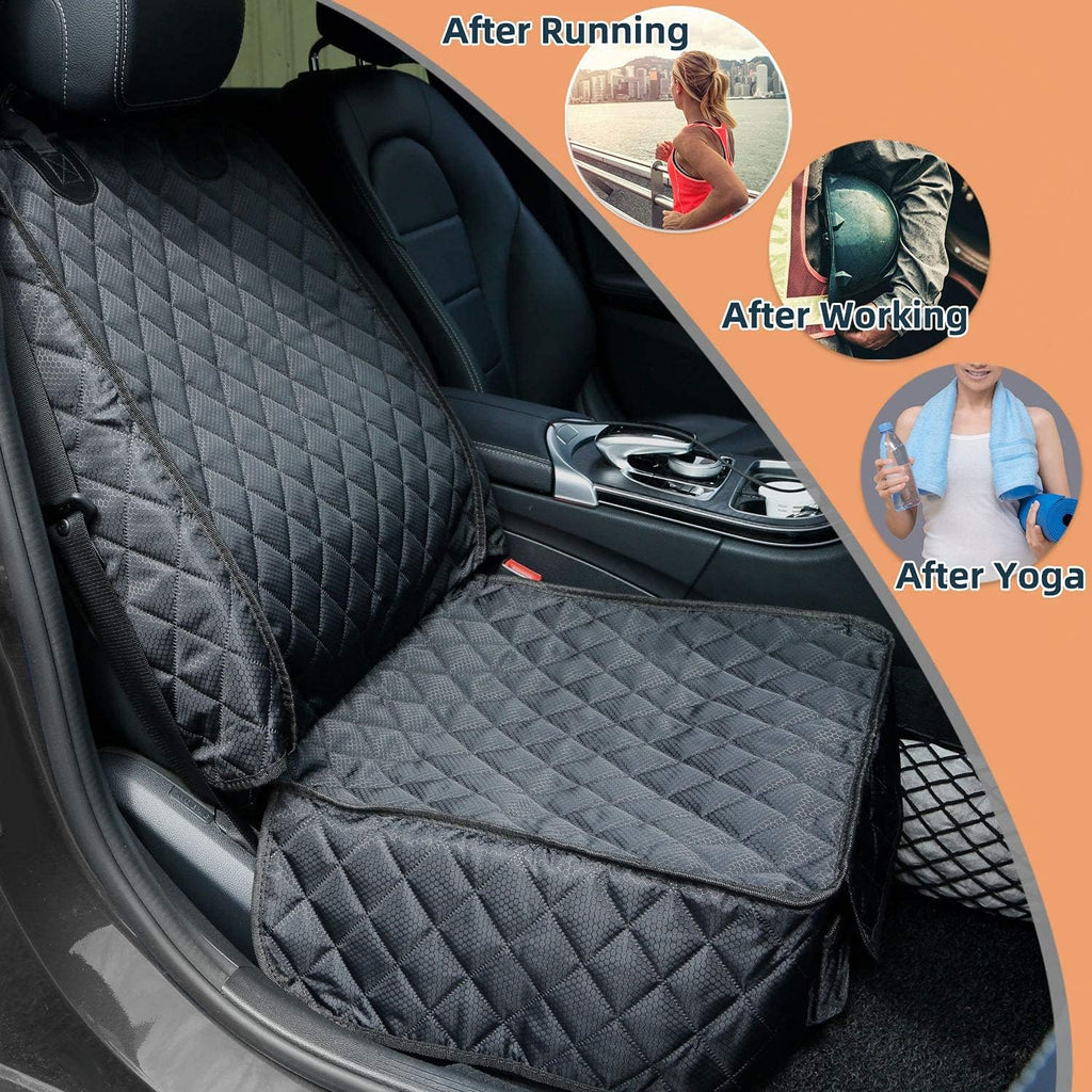 Waterproof Front Seat Car Cover 2 Pack, Full Protection Dog Car Seat Cover with Side Flaps, Nonslip Scratchproof