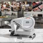 10-inch Commercial Meat Slicer 240W 0-13mm Semi-Auto Low Noise