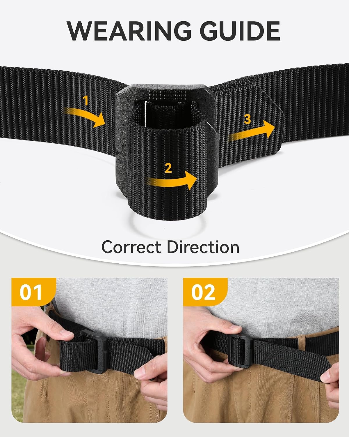 CHAOREN Tactical Belt Men – Nylon EDC Belt for Military CCW