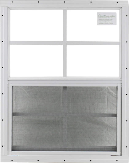 18" X 23" White Flush Mount, Safety/Tempered Glass Shed Window Storage Shed Playhouse Chicken Coop