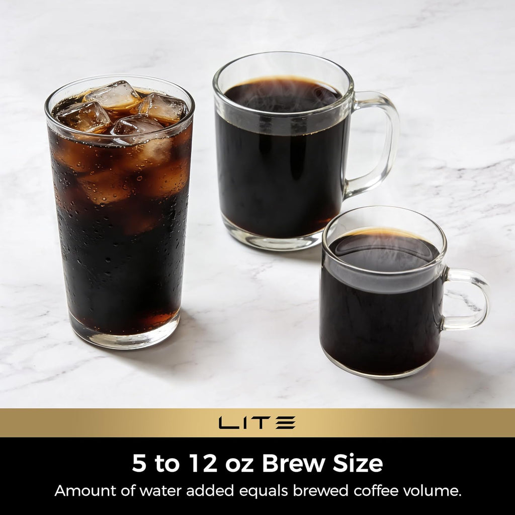 Lite Single Serve Coffee Maker for K Cup Capsule with One Touch Brew | Boiler Fast Heating System, Unique Split-Flow