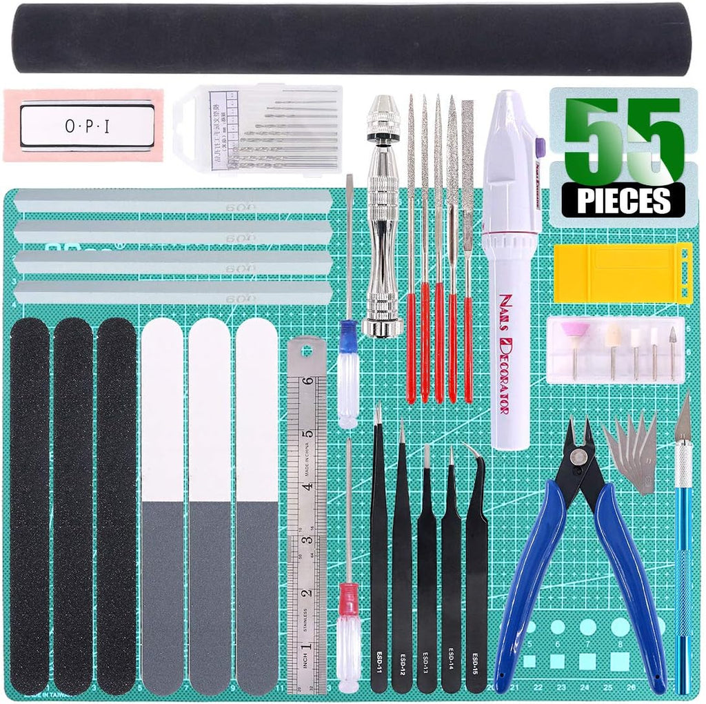 55Pcs Professional Modeler Basic Tools Craft Set Hobby Building Tools Kit Gunpla Tools Model Kit Modeler Basic Tools