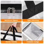 Moving Bags 60L 8PCS, Clear Clothes Storage Under Bed Storage