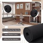 1 Pack Upholstery Foam Sheet, 1/4" X 24" X 72",Black