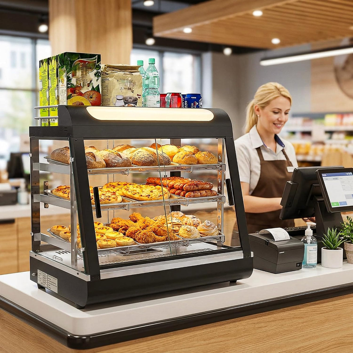 27" Countertop Food Warmer w/top Holder