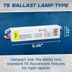 Replacement for Keystone KTEB-221PS-1-TP 2 Lamp T5 Electronic Fluorescent Ballast, 120V Program Start, Normal Ballast