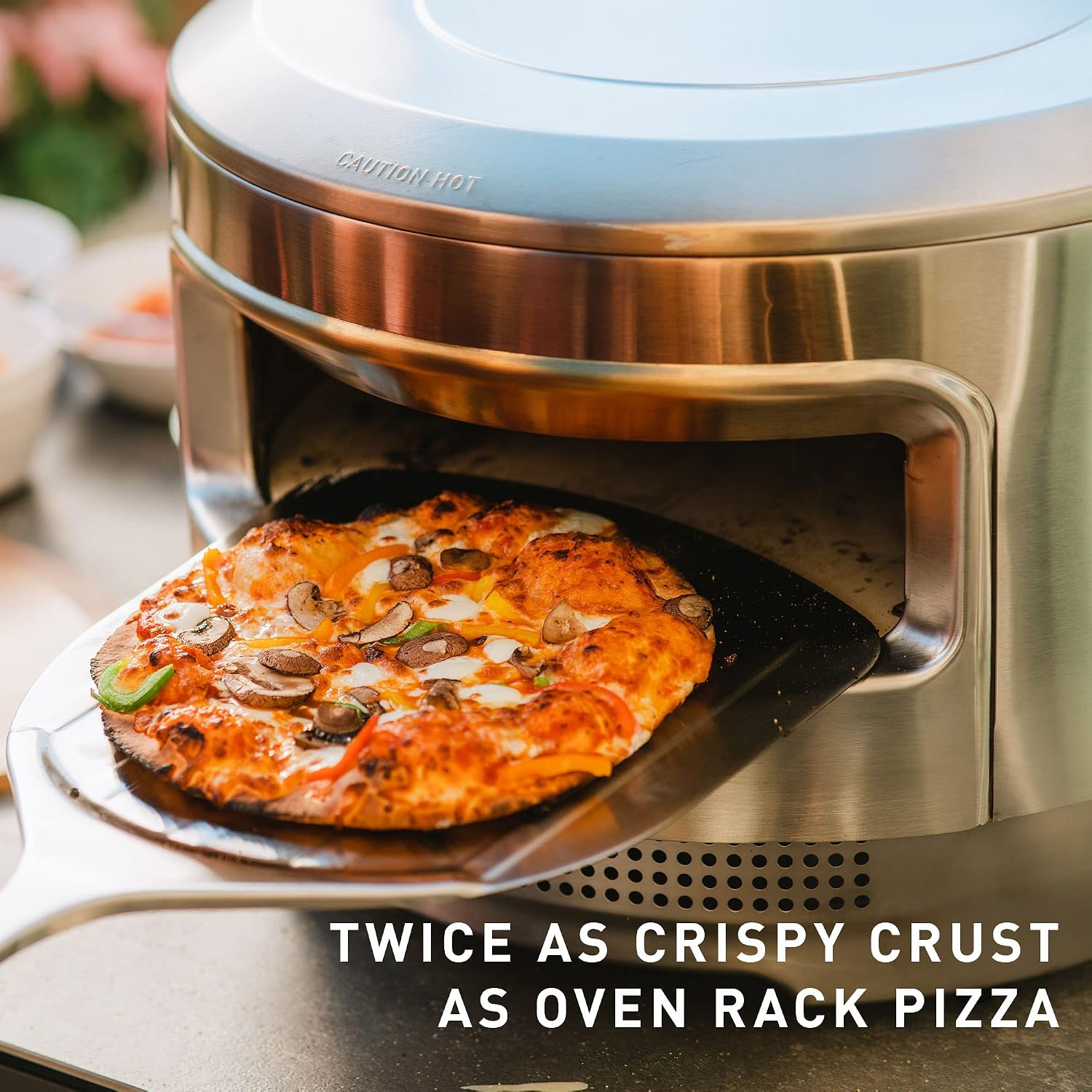 Pi Pizza Oven, Wood & Gas Burner | Incl. Stainless Steel Outdoor Maker, Burning Assembly, Burner, Cordierite Stone