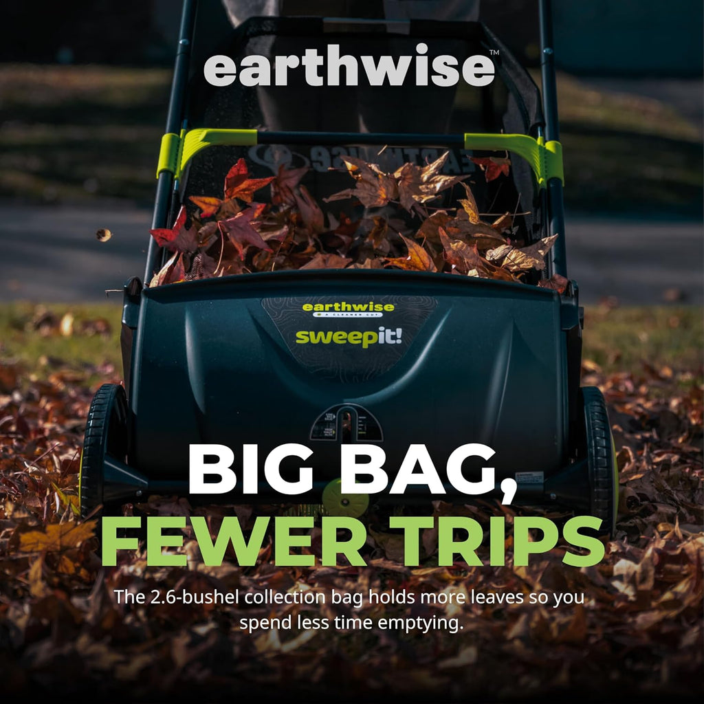 LSW70021 21-Inch Width Leaf & Grass Push Lawn Sweeper, Black