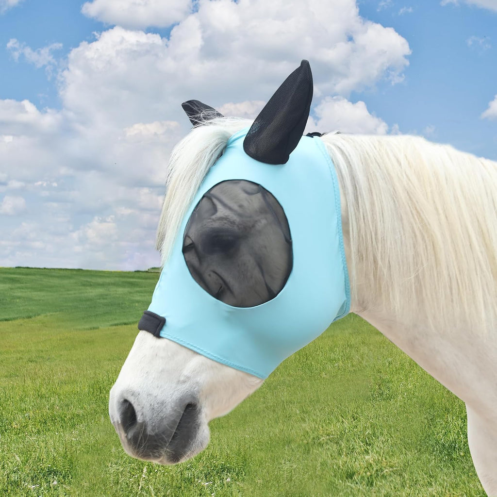 Elastic Fly Mask for Horse with Ear, Equine Fly Mask UV Protection