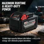 2Pack 12.0Ah M18 Replacement Battery for Milwaukee 18V Tools