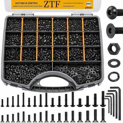 4065pcs Metric Screw Assortment Kit，M2 M3 M4 M5 Assorted Screws