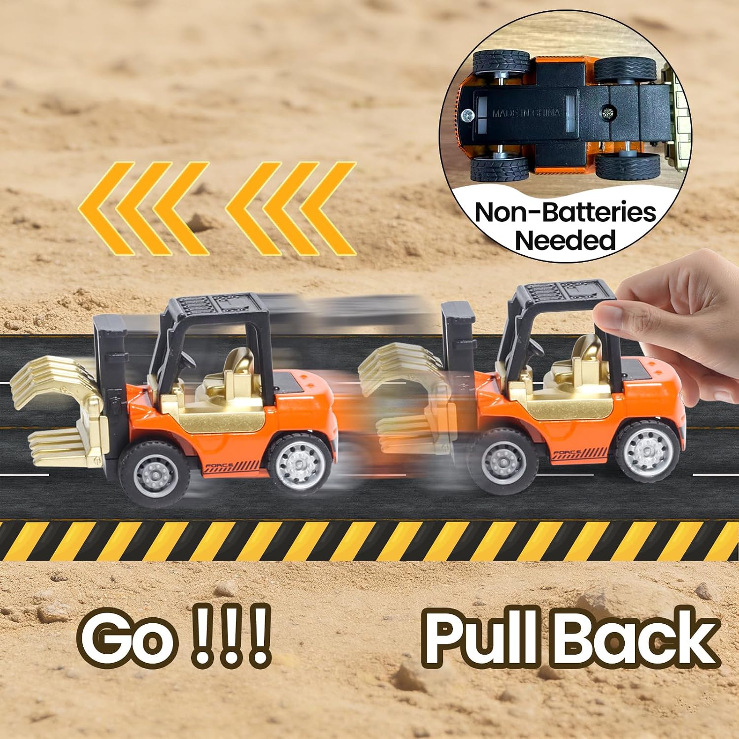 Diecast Construction Trucks for Kids,6PCS Toys Construction Vehicles | Excavator Forklift Dump Truck,Pull Back