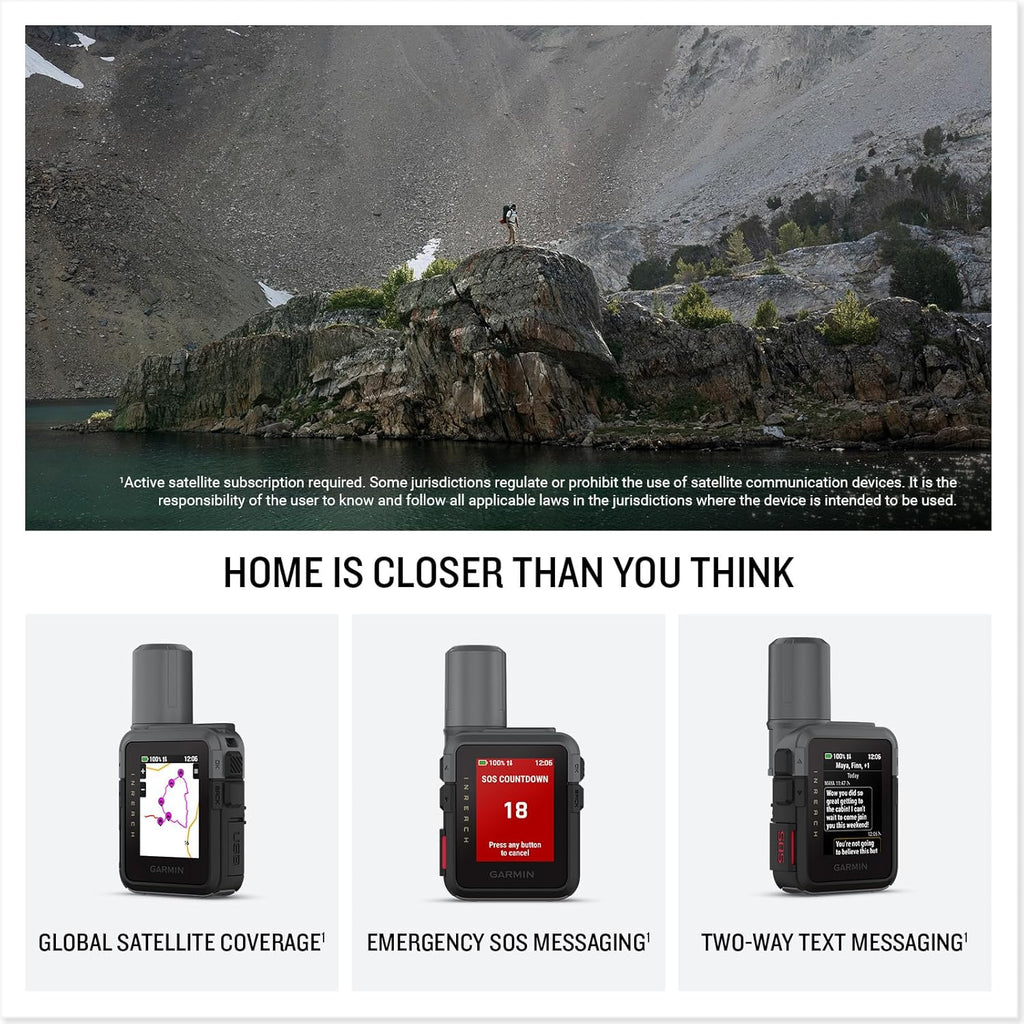 Garmin inReach Mini 3 Rugged Compact Global Satellite Communicator | Two-Way Texting, Emergency SOS Messaging, 350