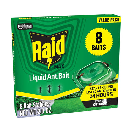 Outdoor Liquid Ant Bait, Starts Killing Listed Ants Within 24 Hours, Effective Outdoors, Pre-Filled and Ready-to-Use
